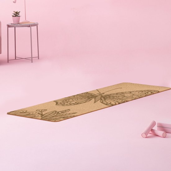 Yogamat kurk TPE 183x66x0,5 cm - biologisch afbreekbaar