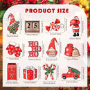 24-delige Rode Houten Kerstdecoratieset – Klassieke Kersthan