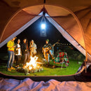 Xtraworks -2 in 1 Multifunctionele Solar LED Campinglamp-Lantaarn-zwart