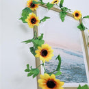 LED lichtsnoer zonnebloem 2m met 20 lampjes