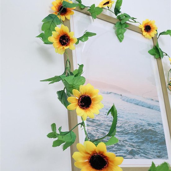 LED lichtsnoer zonnebloem 2m met 20 lampjes