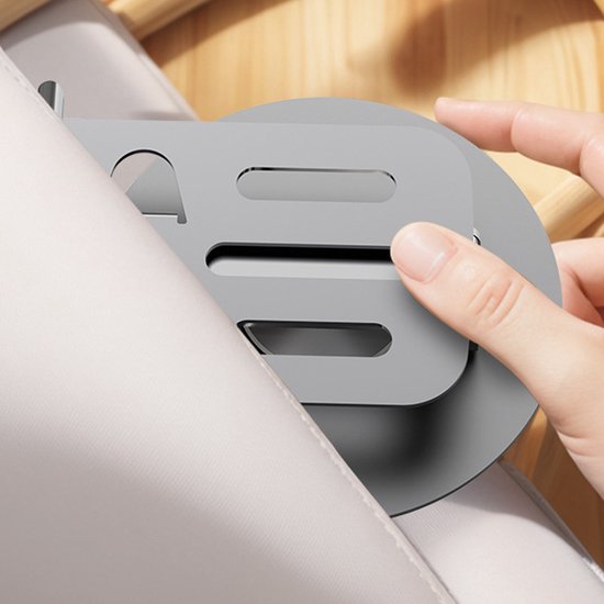 2 stuks Premium Metalen Telefoon- en Tablethouder - 360° Draaibaar & 180° Verstelbaar-Ideaal voor Kantoor en Thuis-grijs