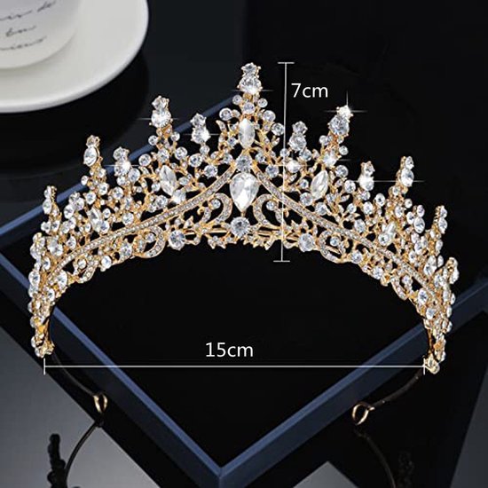 Gouden Tiara Diadeem Haarsieraad -Elegant en Duurzaam - Geschikt voor Verschillende Gelegenheden