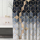 Unikorf Douchegordijn 180x200 grijs marmerpatroon