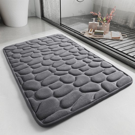 hoogwaardige badkamermat - Luxe Comfort en Veiligheid in één-Uitzonderlijke Waterabsorptie- 50*80cm-grijs