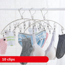 3x RVS Sokkenrek en Ondergoed Droger met 10 knijpers