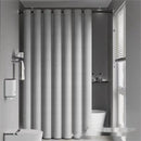 Hoogwaardig Waterdicht Douchegordijn 180×200 cm – Grijs – Met zilverkleurige Binnenringen