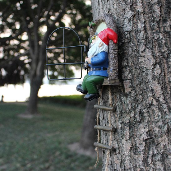 Kabouter met Viool - Duurzame Tuin Hanger met Nachtglow