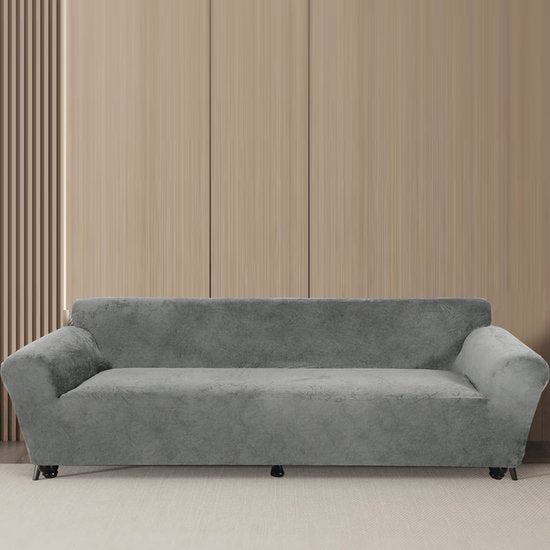 Stretch Bankhoes 3-zits (190-230 cm) – Vlekbestendig grijs