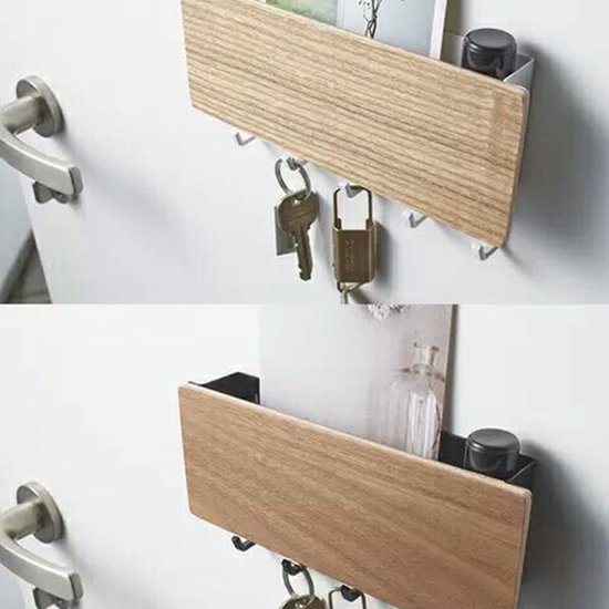 TDR Bamboo Sleutelrekje - Organiseer je Sleutels - 18,5 cm