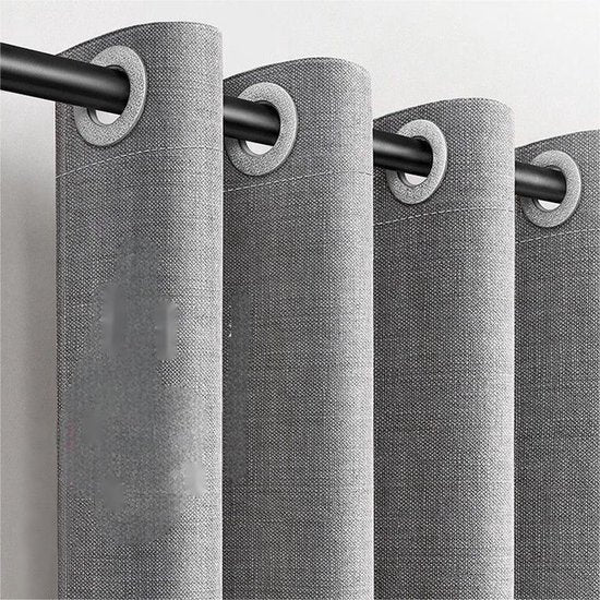 Hoogwaardig Waterdicht Douchegordijn 180×200 cm – Grijs – Met zilverkleurige Binnenringen