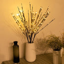 Elegante LED-boomtaklamp op Batterij - Sfeervolle Interieurverlichting - 70cm hoog - Warm Wit Licht