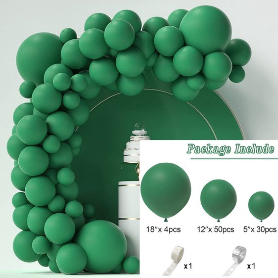 86-delige Macaron Ballonnenset -Ballonnenboog- Feest/ Party-Verjaardag-jubileum-Decoratie-groen