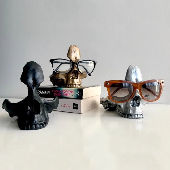 brillenstandaard - brillenhouder -schedel-Goud