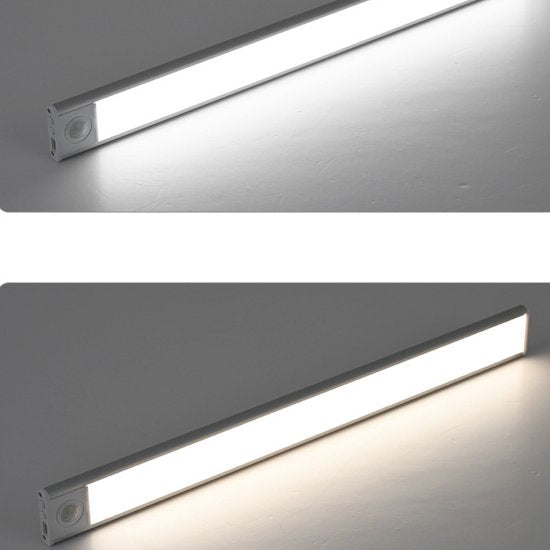 Kastverlichting met bewegingssensor - Driekleurige verlichting - USB oplader -40CM