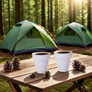 Draagbare opvouwbare siliconen koffiebeker opvouwbare waterb