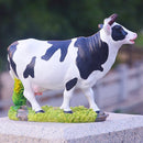 Levendig Koeienbeeldje van Synthetische Hars - Schattig Dieren Beeldhouwwerk voor Decoratie en Geschenken 22x8x17cm