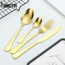 Roestvrijstalen bestekset 24-delig met koffer - Goud