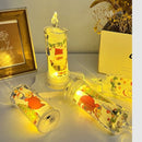 6-delige kerstdecoratie LED-kaarsenset - Sneeuwman & Kerstma