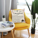 TDR -Sierkussensloop- 45x45 cm  - leuk als cadeau voor naar vriendin -  "To my girlfriend"