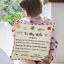 TDR -Sierkussensloop- 45x45 cm  - leuk als cadeau voor vrouw -  "To my wife"