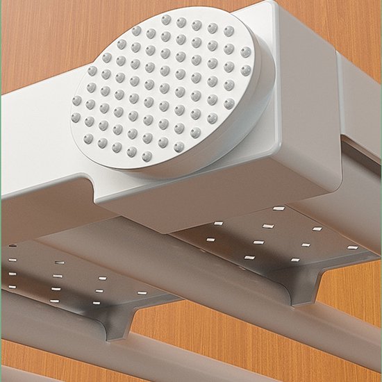 1 stuk Verstelbaar opbergrek Uitschuifbare separatorplank, plankkastorganizer, voor kledingkast, kast, boekenkast Compartiment verzamelen-53cm tot 90cmwit