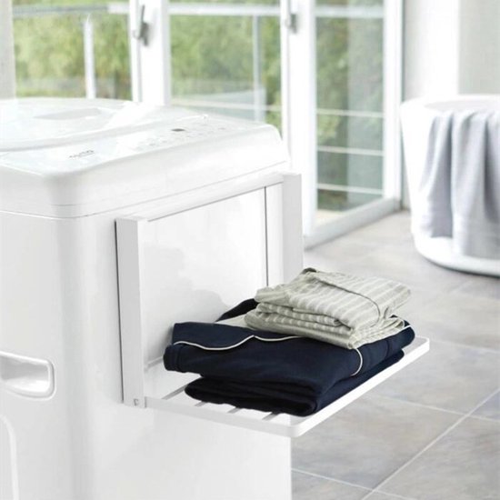 Magnetisch Opbergrek voor Wasmachine - Inklapbaar en Ruimtebesparend - 40x25x25 cm-wit