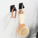 8 stuks Zelfklevende RVS haken - Unikorf, Zwart, 4,5x3cm