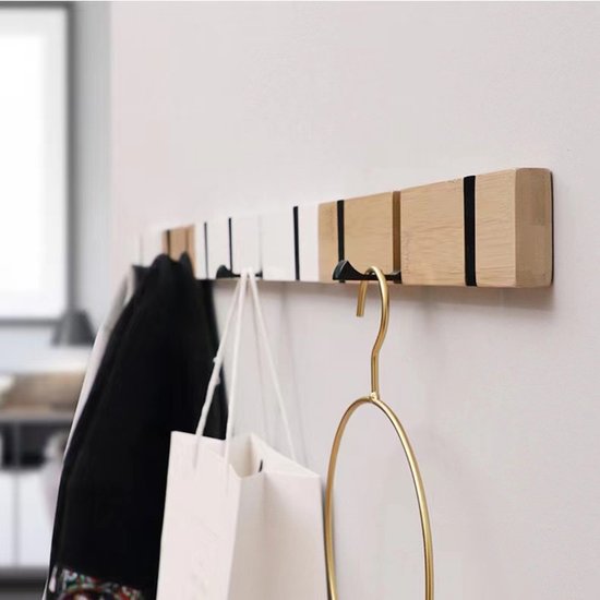 Wandkapstok met 5 Haken-Wand gemonteerde Kapstok-Kleren Opkn