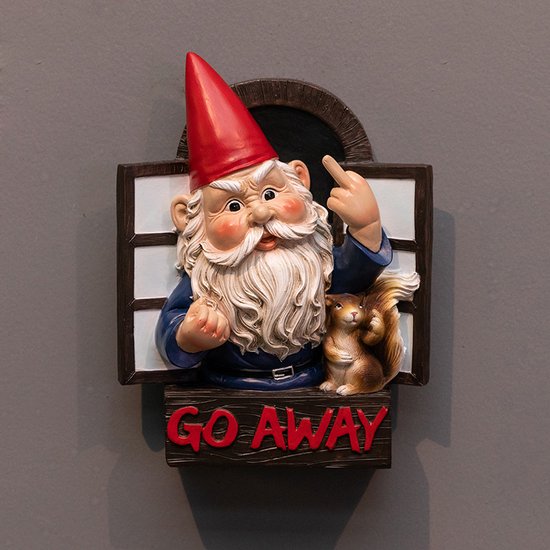 boze tuinkabouter hanger -tuindecoratie-Een unieke decoratieve verschijning om anderen weg te jagen-15×6×20CM