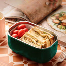 Elektrische lunchbox - ideaal voor gebruik in de auto-Lunchtrommel voor warme maaltijden-donkergroen
