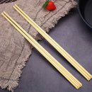 Roestvrijstalen eetstokjes vierkant goud - 5 paar