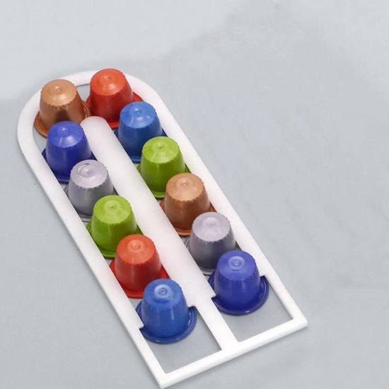 Koffiecapsules Opbergrek - Geschikt voor 12 Capsules Wit