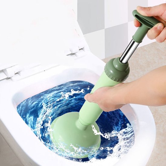 Toiletontstopper met zuigpomp - Nordic green