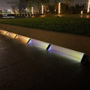 2 stuks Solar trapverlichting driehoek 13 LED warmlicht alu