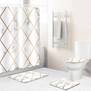 Unikorf Waterdicht Douchegordijn 180x200 Wit Kiezelpatroon