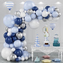 111-Delige Ballonnenboog - Wit & Blauw - Ideaal voor Verjaardagen, Jubilea, Grand Openingen & Baby Showers - Feestdecoratie Set