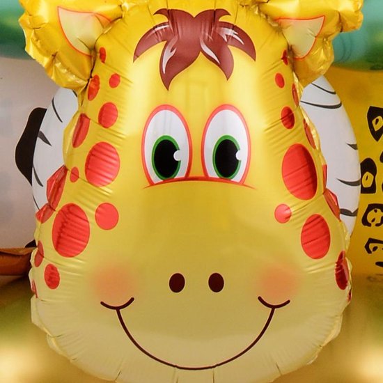 19 delig verjaardag ballonnen set - 4 jaar - Thema: Dieren