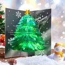 2x 3D Kerstboom Pop-up Kaart - Magische Groet Groen