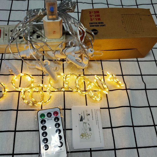 LED Lichtgordijn 300 LED's Waterdicht 8 Modi 3x3m