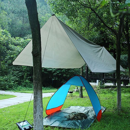 Outdoor Draagbaar Zonnescherm 300x300cm - Waterdicht - Groen