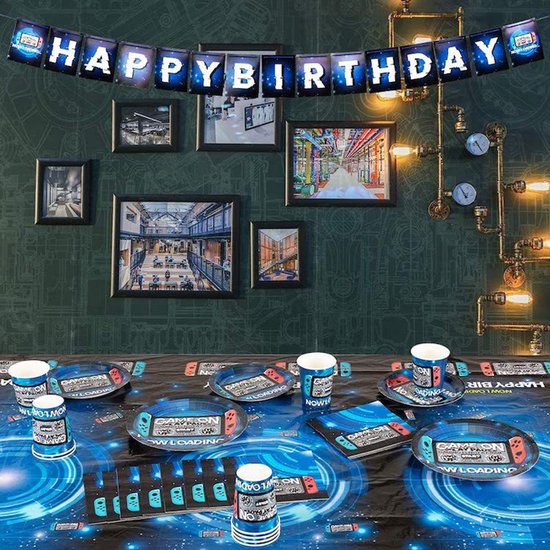 162-delige Game On Verjaardagsfeestset - Compleet Gaming Feestpakket voor 20 Personen - Perfect voor Gamers