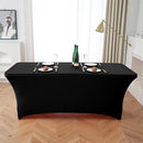 Creëer stijlvolle tafeldecoratie met het Elastische Tafelkleed -voor rechthoekige tafel-183*76*76CM-zwart