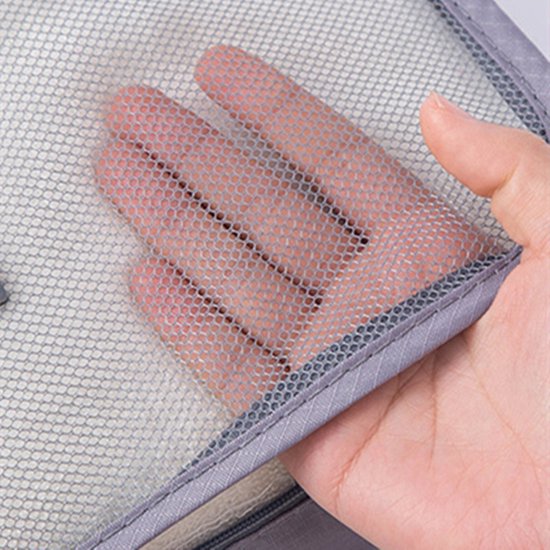 7 delige koffer organizer set- superlichte Packing Cubes-grijs