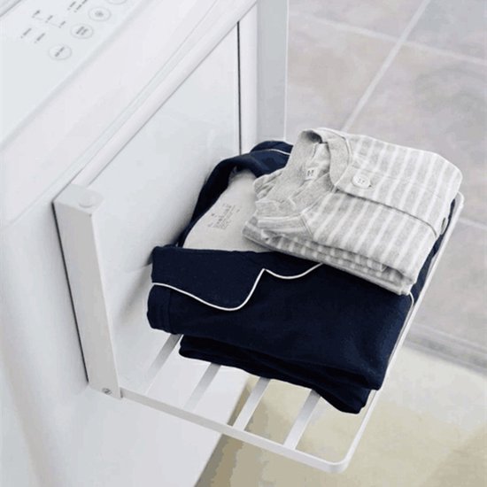 Magnetisch Opbergrek voor Wasmachine - Inklapbaar en Ruimtebesparend - 40x25x25 cm-wit