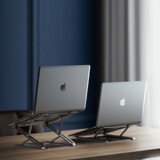 TDR - Draagbare opvouwbare laptop standaard van aluminiumlegering - grijs