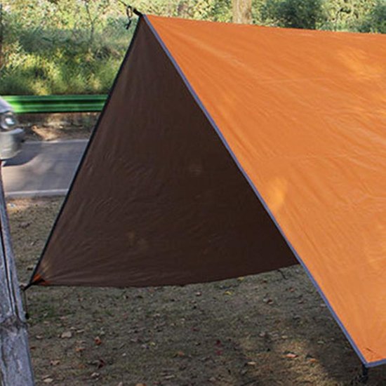TDR - Outdoor Draagbaar Zonnescherm Met Opbergtas - Waterdicht-SPF - Tarps voor Kamperen300 * 300cm - 3-4Personen - Orange