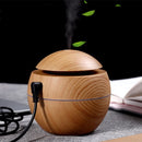 Luchtbevochtiger-Aromatherapie- met LED sfeerverlichting- Licht houtskleur 100X100X95MM