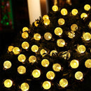 Lichtsnoer op zonne-energie - Buitenverlichting - Glazen Kristallen Bollen - Warm Wit Licht - 6.5m - 30 LED-lampjes