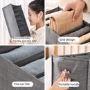TDR-opvouwbare opbergdoos met 7 vakken-lade-organizer voor jeans,truien,overhemden en broeken-kledingbox- Donkergrijs 36*25*17CM